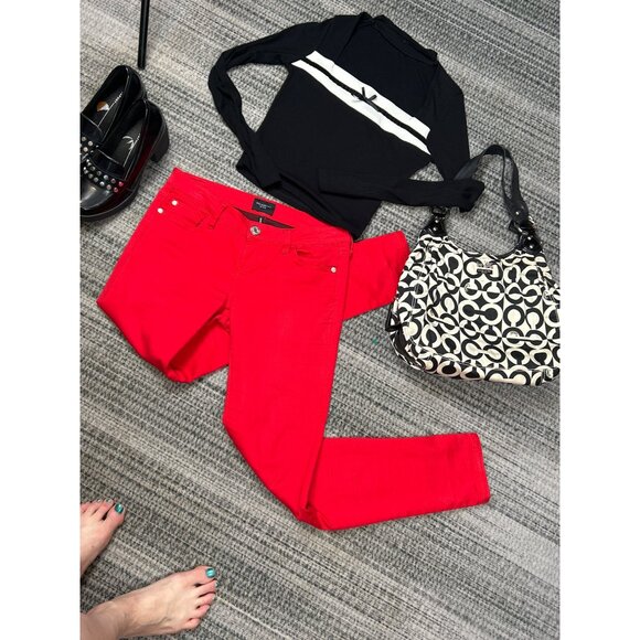 Celebrity Pink Low Rise Skinny Stretch Jeans‎ in Tango Red Size 3/26S - Picture 6 of 6